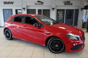 Used 2017 RED MERCEDES-BENZ A CLASS Hatchback 2.1 A 220 D AMG LINE EXECUTIVE 5d AUTO 174 BHP (reg. 2017-12-01) for sale in Hazel Grove