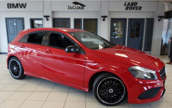 Used 2017 RED MERCEDES-BENZ A CLASS Hatchback 2.1 A 220 D AMG LINE EXECUTIVE 5d AUTO 174 BHP (reg. 2017-12-01) for sale in Hazel Grove