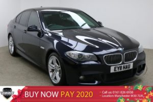 Used 2011 BLACK BMW 5 SERIES Saloon 2.0 520D M SPORT 4d 181 BHP (reg. 2011-03-01) for sale in Manchester