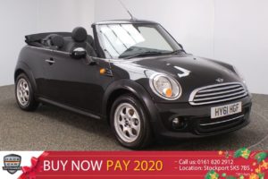 Used 2011 BLACK MINI CONVERTIBLE Convertible 1.6 COOPER 2DR 122 BHP (reg. 2011-11-18) for sale in Stockport