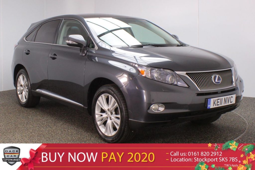 Used 2011 GREY LEXUS RX Estate 3.5 450H SE-I 5DR AUTO SAT NAV PAN ROOF HEATED LEATHER SEATS 249 BHP (reg. 2011-07-24) for sale in Stockport