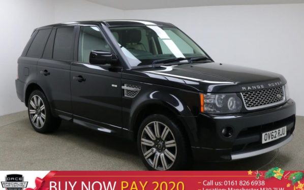 Used 2012 BLACK LAND ROVER RANGE ROVER SPORT Estate 3.0 SDV6 AUTOBIOGRAPHY SPORT 5d AUTO 255 BHP (reg. 2012-10-22) for sale in Manchester
