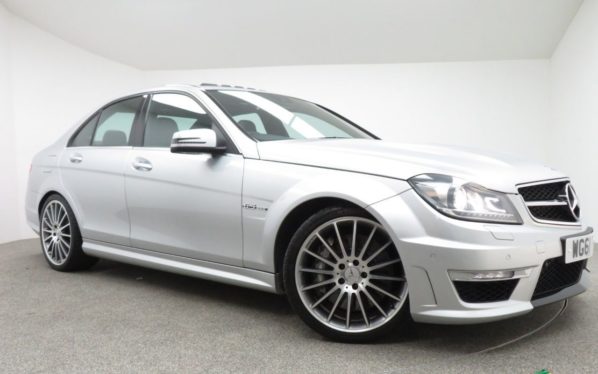 Used 2012 SILVER MERCEDES-BENZ C 63 AMG Saloon 6.2 C63 AMG 4d 457 BHP (reg. 2012-02-03) for sale in Manchester