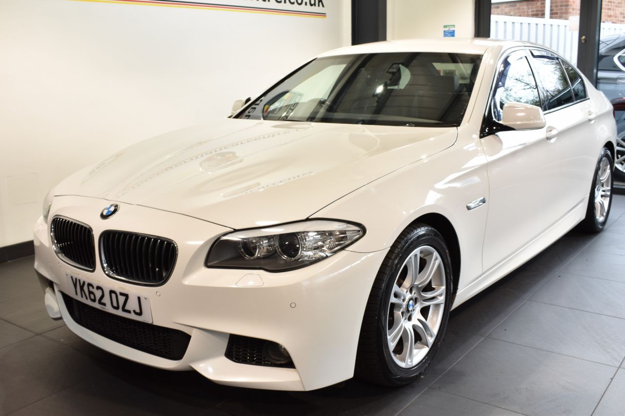 Used 2013 WHITE BMW 5 SERIES Saloon 2.0 520D M SPORT 4DR AUTO 181 BHP