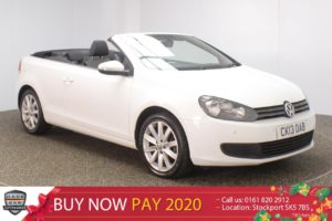 Used 2013 WHITE VOLKSWAGEN GOLF Convertible 1.6 SE TDI BLUEMOTION TECHNOLOGY 2DR 104 BHP (reg. 2013-05-30) for sale in Stockport