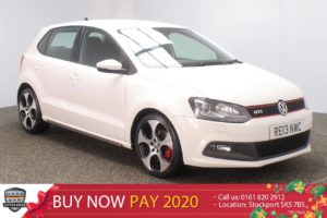 Used 2013 WHITE VOLKSWAGEN POLO Hatchback 1.4 GTI DSG 5DR AUTO 177 BHP SAT NAV BLUETOOTH (reg. 2013-05-29) for sale in Stockport