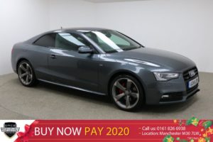 Used 2014 GREY AUDI A5 Coupe 3.0 TDI QUATTRO BLACK EDITION 2d AUTO 245 BHP (reg. 2014-04-15) for sale in Manchester