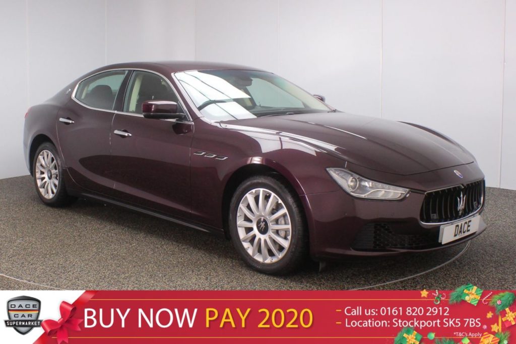 Used 2014 RED MASERATI GHIBLI Saloon 3.0 DV6 4DR AUTO 275 BHP (reg. 2014-06-02) for sale in Stockport