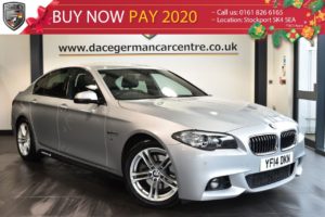 Used 2014 SILVER BMW 5 SERIES Saloon 2.0 520D M SPORT 4d 181 BHP full service history (reg. 2014-07-08) for sale in Bolton