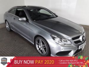 Used 2014 SILVER MERCEDES-BENZ E CLASS Coupe 2.0 E200 AMG SPORT 2DR AUTO LEATHER SAT NAV FSH NEW SHAPE (reg. 2014-10-31) for sale in Stockport