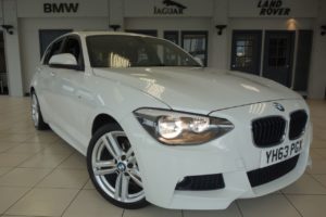 Used 2014 WHITE BMW 1 SERIES Hatchback 2.0 118D M SPORT 5d 141 BHP (reg. 2014-11-07) for sale in Hazel Grove