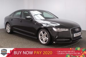 Used 2015 BLACK AUDI A6 Saloon 2.0 TDI ULTRA S LINE 4DR S TRONIC AUTO SAT NAV LEATHER SEATS 1 OWNER 188 BHP (reg. 2015-06-15) for sale in Stockport
