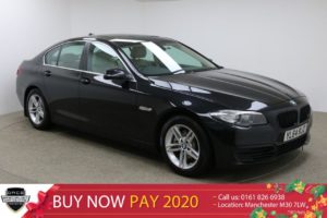 Used 2015 BLACK BMW 5 SERIES Saloon 2.0 520D SE 4d 188 BHP (reg. 2015-02-27) for sale in Manchester