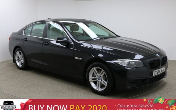 Used 2015 BLACK BMW 5 SERIES Saloon 2.0 520D SE 4d 188 BHP (reg. 2015-02-27) for sale in Manchester