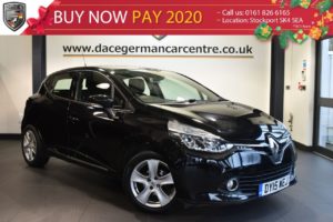 Used 2015 BLACK RENAULT CLIO Hatchback 0.9 DYNAMIQUE MEDIANAV ENERGY TCE S/S 5DR 90 BHP full service history (reg. 2015-03-31) for sale in Bolton
