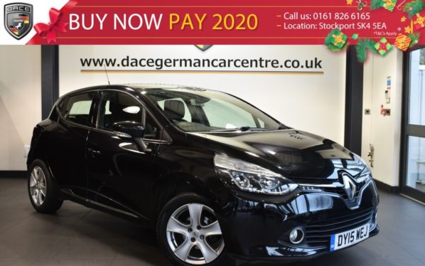 Used 2015 BLACK RENAULT CLIO Hatchback 0.9 DYNAMIQUE MEDIANAV ENERGY TCE S/S 5DR 90 BHP full service history (reg. 2015-03-31) for sale in Bolton