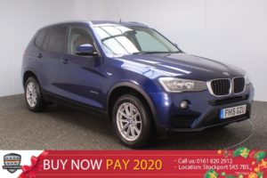 Used 2015 BLUE BMW X3 Estate 2.0 XDRIVE20D SE 5DR SAT NAV HEATED LEATHER 1 OWNER 188 BHP (reg. 2015-07-01) for sale in Stockport