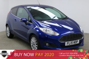 Used 2015 BLUE FORD FIESTA Hatchback 1.0 TITANIUM X 3d 124 BHP (reg. 2015-03-31) for sale in Manchester