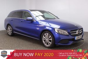 Used 2015 BLUE MERCEDES-BENZ C CLASS Estate 2.1 C220 D SPORT PREMIUM 5DR SAT NAV HEATED LEATHER SEATS 1 OWNER 170 BHP (reg. 2015-07-03) for sale in Stockport