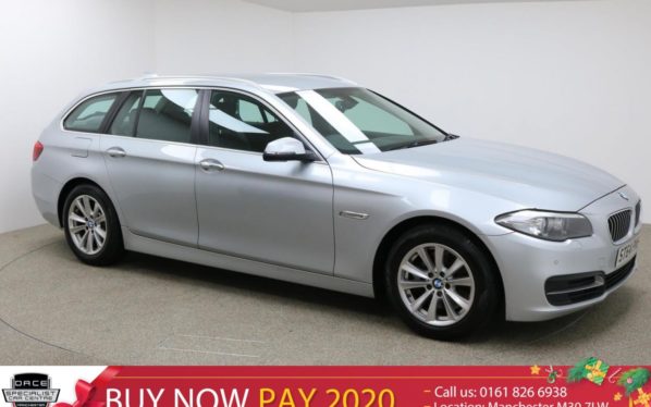 Used 2015 SILVER BMW 5 SERIES Estate 3.0 530D SE TOURING 5d AUTO 255 BHP (reg. 2015-12-19) for sale in Manchester