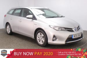 Used 2015 SILVER TOYOTA AURIS Estate 1.8 VVT-I ICON 5DR AUTO 1 OWNER 98 BHP (reg. 2015-07-31) for sale in Stockport