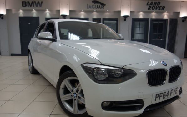 Used 2015 WHITE BMW 1 SERIES Hatchback 2.0 116D SPORT 5d 114 BHP (reg. 2015-01-14) for sale in Hazel Grove