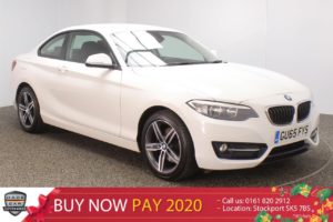 Used 2015 WHITE BMW 2 SERIES Coupe 2.0 220D SPORT 2DR SAT NAV 1 OWNER 188 BHP (reg. 2015-11-06) for sale in Stockport