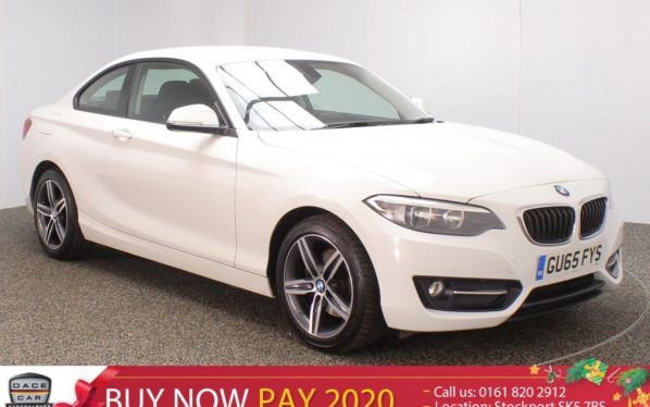 Used 2015 WHITE BMW 2 SERIES Coupe 2.0 220D SPORT 2DR SAT NAV 1 OWNER 188 BHP (reg. 2015-11-06) for sale in Stockport