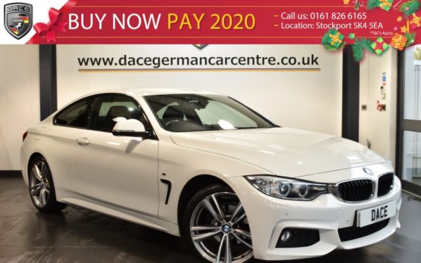 Used 2015 WHITE BMW 4 SERIES Coupe 2.0 420I M SPORT 2DR AUTO 181 BHP full service history (reg. 2015-03-26) for sale in Bolton