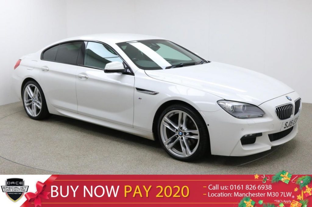 Used 2015 WHITE BMW 6 SERIES GRAN COUPE Coupe 3.0 640D M SPORT GRAN COUPE 4d AUTO 309 BHP (reg. 2015-03-01) for sale in Manchester