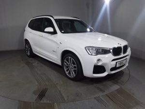 Used 2015 WHITE BMW X3 Estate 2.0 XDRIVE20D M SPORT 5d AUTO 188 BHP (reg. 2015-06-17) for sale in Manchester