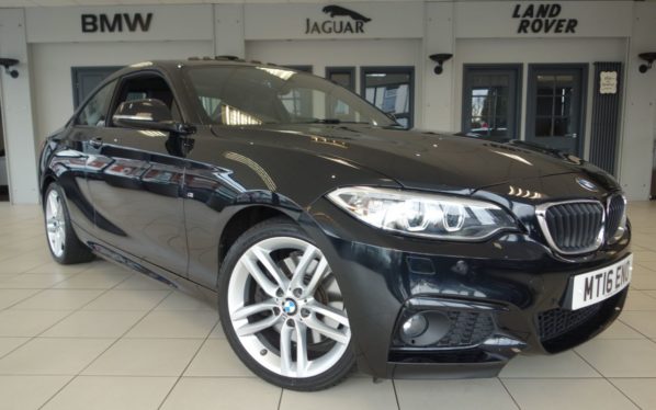 Used 2016 BLACK BMW 2 SERIES Coupe 2.0 228I M SPORT 2d 241 BHP (reg. 2016-04-21) for sale in Hazel Grove