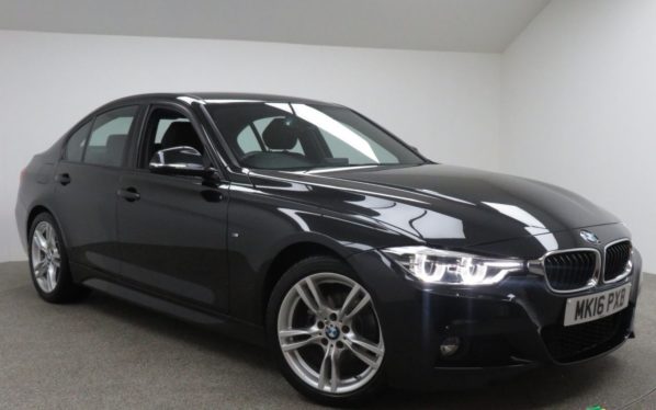 Used 2016 BLACK BMW 3 SERIES Saloon 2.0 320I M SPORT 4d 181 BHP (reg. 2016-03-02) for sale in Manchester