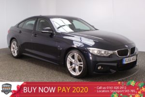 Used 2016 BLACK BMW 4 SERIES GRAN COUPE Coupe 2.0 420D M SPORT GRAN COUPE 5DR SAT NAV HEATED LEATHER SEATS 1 OWNER 188 BHP (reg. 2016-11-21) for sale in Stockport