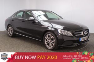 Used 2016 BLACK MERCEDES-BENZ C CLASS Saloon 2.1 C220 D SPORT SAT NAV HEATED LEATHER SEATS 1 OWNER 4DR 170 BHP (reg. 2016-09-21) for sale in Stockport