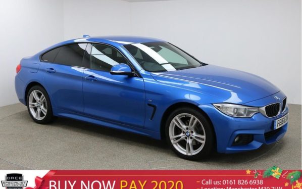Used 2016 BLUE BMW 4 SERIES Coupe 2.0 420D XDRIVE M SPORT GRAN COUPE 4d AUTO 188 BHP (reg. 2016-03-07) for sale in Manchester