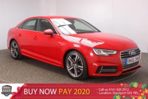 Used 2016 RED AUDI A4 Saloon 3.0 TDI S LINE 4DR SAT NAV HEATED HALF LEATHER SEATS 1 OWNER (reg. 2016-09-06) for sale in Stockport