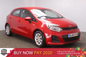 Used 2016 RED KIA RIO Hatchback 1.2 1 AIR 5DR 1 OWNER 83 BHP (reg. 2016-09-07) for sale in Stockport