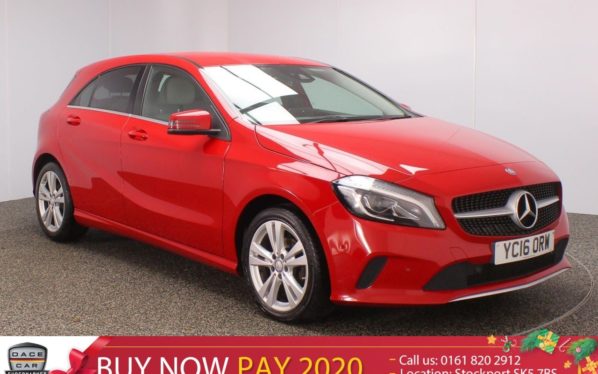 Used 2016 RED MERCEDES-BENZ A-CLASS Hatchback 1.5 A 180 D SPORT PREMIUM 5DR SAT NAV LEATHER SEATS 107 BHP (reg. 2016-04-30) for sale in Stockport