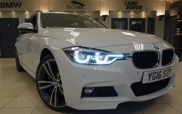Used 2016 WHITE BMW 3 SERIES Estate 2.0 320D XDRIVE M SPORT TOURING 5d 188 BHP (reg. 2016-03-16) for sale in Hazel Grove