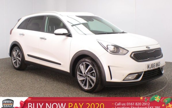 Used 2016 WHITE KIA NIRO Estate 1.6 3 5DR AUTO HYBRID SAT NAV HEATED LEATHER SEATS 1 OWNER 104 BHP (reg. 2016-10-10) for sale in Stockport