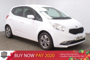 Used 2016 WHITE KIA VENGA Hatchback 1.6 CRDI 3 ISG 5DR SAT NAV HALF LEATHER 114 BHP (reg. 2016-04-27) for sale in Stockport