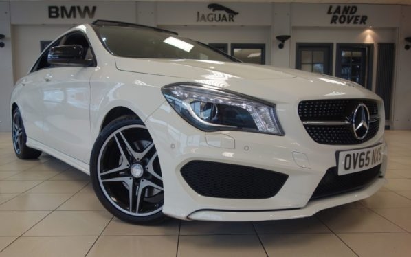 Used 2016 WHITE MERCEDES-BENZ CLA Coupe 2.1 CLA 220 D AMG SPORT 4d 174 BHP (reg. 2016-11-02) for sale in Hazel Grove