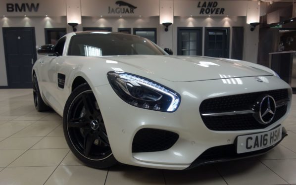 Used 2016 WHITE MERCEDES-BENZ GT Coupe 4.0 AMG GT PREMIUM 2d 456 BHP (reg. 2016-06-22) for sale in Hazel Grove