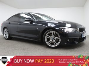 Used 2017 BLACK BMW 4 SERIES GRAN COUPE Coupe 3.0 430D M SPORT GRAN COUPE 4d AUTO 255 BHP (reg. 2017-11-02) for sale in Manchester