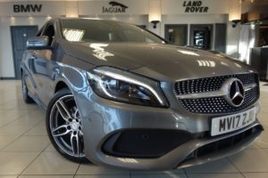 Used 2017 GREY MERCEDES-BENZ A CLASS Hatchback 1.6 A 200 AMG LINE PREMIUM 5d 154 BHP (reg. 2017-03-09) for sale in Hazel Grove