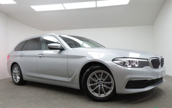Used 2017 SILVER BMW 5 SERIES Estate 2.0 520D XDRIVE SE TOURING 5d AUTO 188 BHP (reg. 2017-09-22) for sale in Manchester