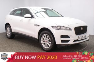 Used 2017 WHITE JAGUAR F-PACE Estate 2.0 PRESTIGE AWD 5DR SAT NAV HEATED LEATHER SEATS 1 OWNER 178 BHP (reg. 2017-03-24) for sale in Stockport