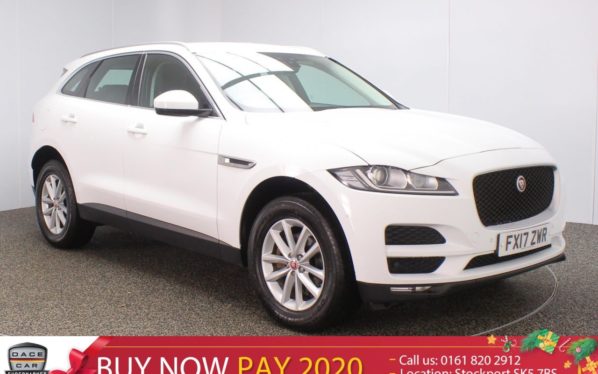 Used 2017 WHITE JAGUAR F-PACE Estate 2.0 PRESTIGE AWD 5DR SAT NAV HEATED LEATHER SEATS 1 OWNER 178 BHP (reg. 2017-03-24) for sale in Stockport