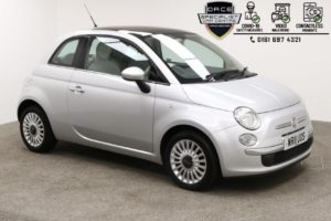 Used 2011 SILVER FIAT 500 Hatchback 1.2 LOUNGE 3d 69 BHP (reg. 2011-04-29) for sale in Manchester
